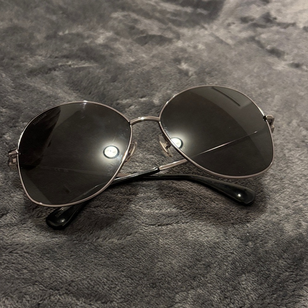 MaxMara Silver and Black Sunglasses